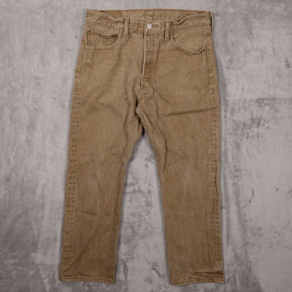 Levi's Jeans 501‎ Original Fit Straight Men's 34x30 khaki tan